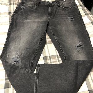 Distressed men’s jeans